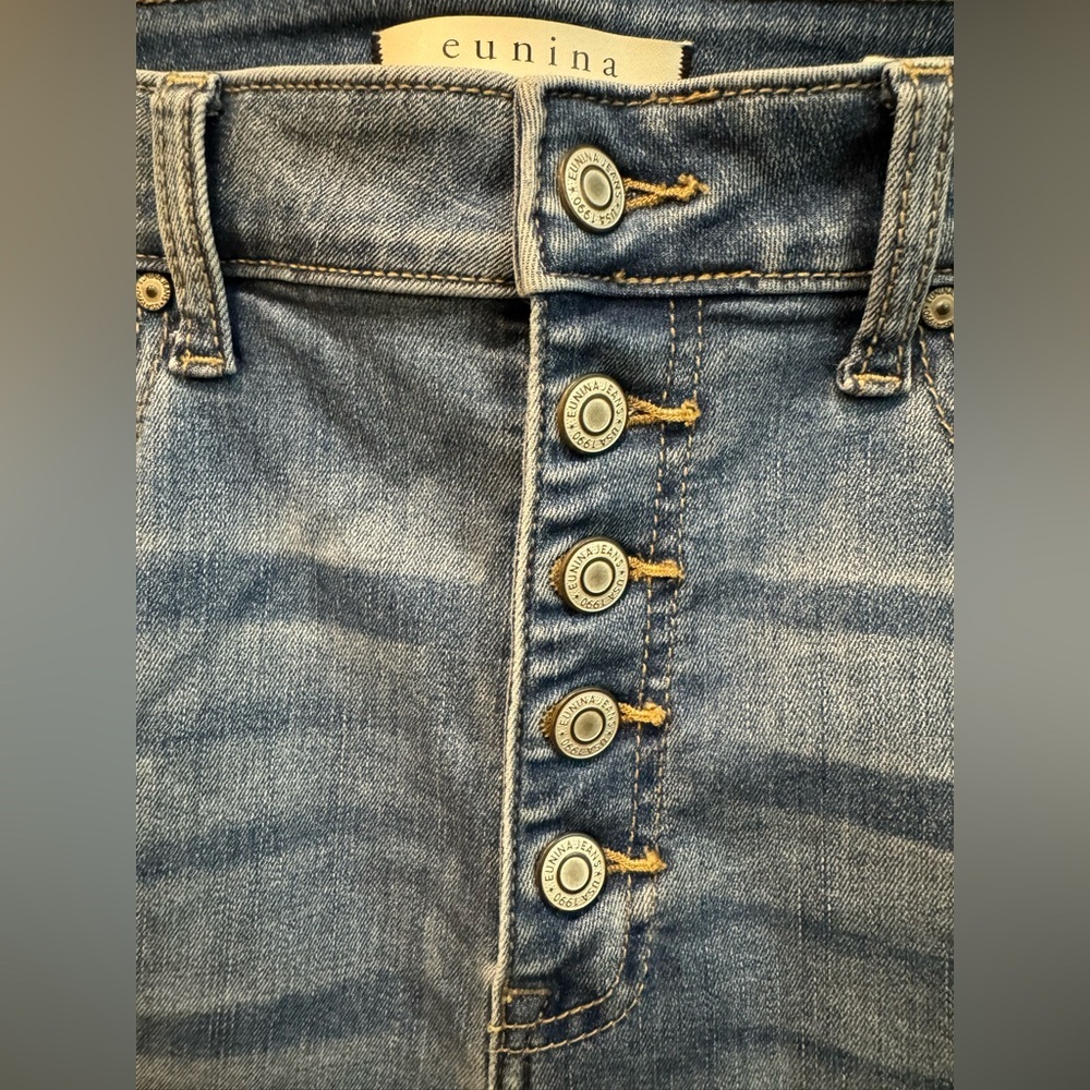 Eunina Bella Womens Super High Rise Skinny Ankle Jeans Size 13 Stretch - Picture 3 of 8
